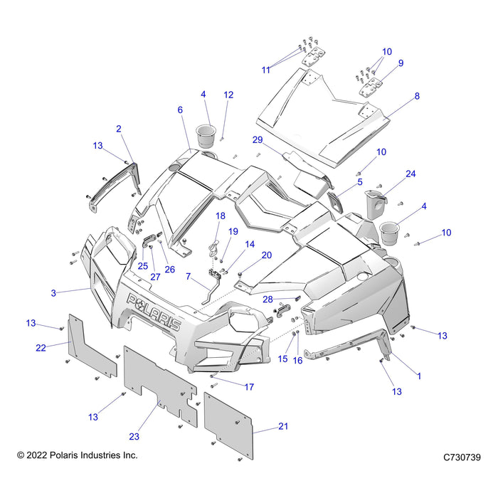 Assembly-Latch,Hood,3P,Fs by Polaris