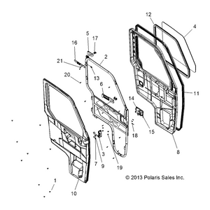 Assembly-Latch,Inside,Right by Polaris 2010389 OEM Hardware P2010389 Off Road Express