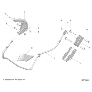 Assembly-Lever,Park Brake by Polaris 1913411 OEM Hardware P1913411 Off Road Express