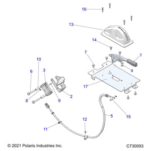 Assembly-Lever,Park Brake,Short by Polaris 1913950 OEM Hardware P1913950 Off Road Express