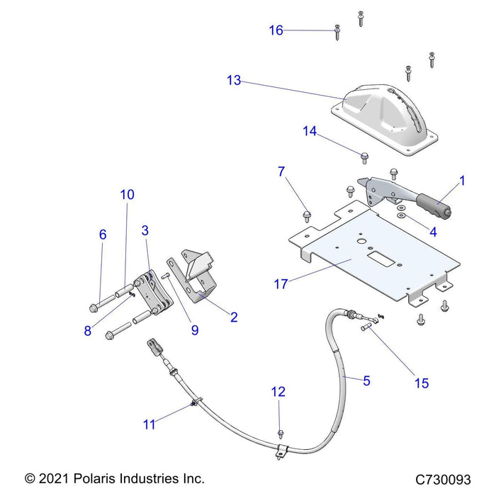 Assembly-Lever,Park Brake,Short by Polaris