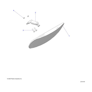 Assembly-Mirror,Rrvw,Cab by Polaris 2638224 OEM Hardware P2638224 Off Road Express