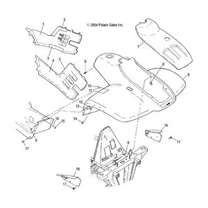 Assembly-Panel/Foam,Lh,Yellow by Polaris 2632284-053 OEM Hardware P2632284-053 Off Road Express