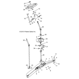 Assembly-Pivot Tube,Matte Blk by Polaris 1018382-458 OEM Hardware P1018382-458 Off Road Express