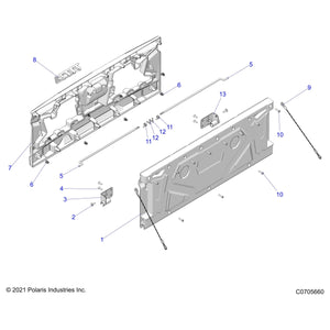 Assembly-Pnl,Tailg,Otr,Clip,Blk by Polaris 2636459-070 OEM Hardware P2636459-070 Off Road Express