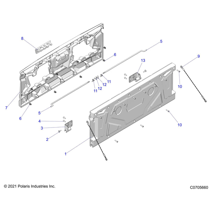 Assembly-Pnl,Tailg,Otr,Clip,Blk by Polaris