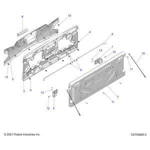 Assembly-Pnl,Trim,Clip,Pnt,Av.Gray by Polaris 2636174-453 OEM Hardware P2636174-453 Off Road Express