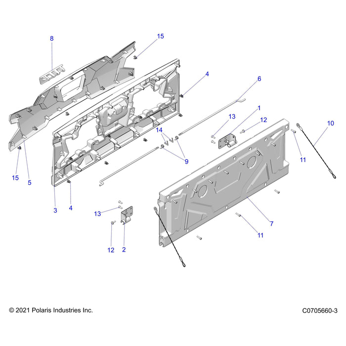 Assembly-Pnl,Trim,Clip,Pnt,Av.Gray by Polaris