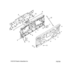 Assembly-Pnl,Trim,Clip,Pnt,Sun.R. by Polaris 2636174-520 OEM Hardware P2636174-520 Off Road Express