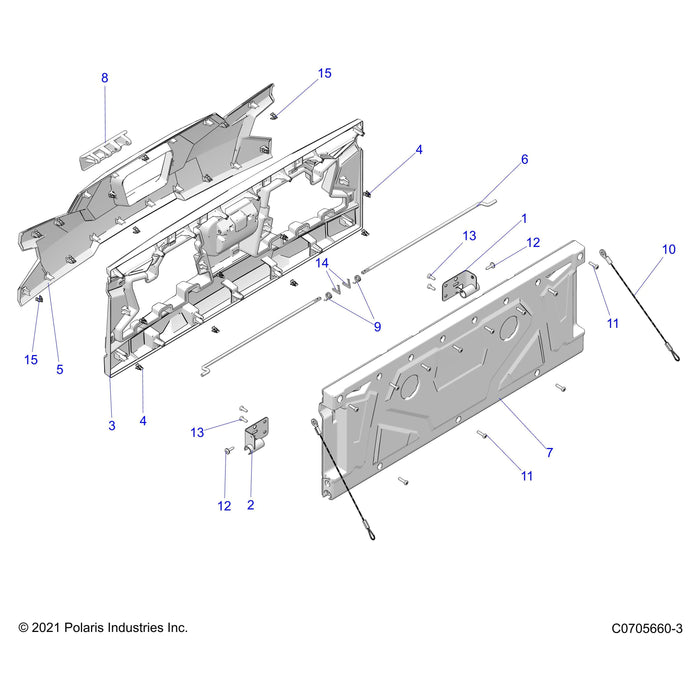 Assembly-Pnl,Trim,Clip,Tpo,G.Grey by Polaris