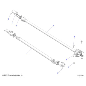 Assembly-Propshaft by Polaris 1334467 OEM Hardware P1334467 Off Road Express