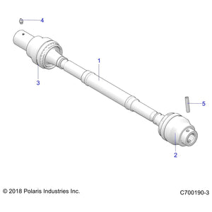 Assembly-Propshaft,Front by Polaris 1333917 OEM Hardware P1333917 Off Road Express