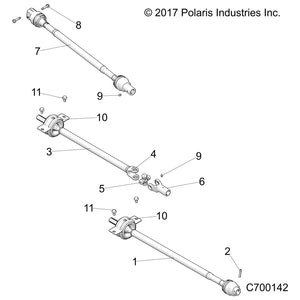 Assembly-Propshaft,Mid by Polaris 1334252 OEM Hardware P1334252 Off Road Express