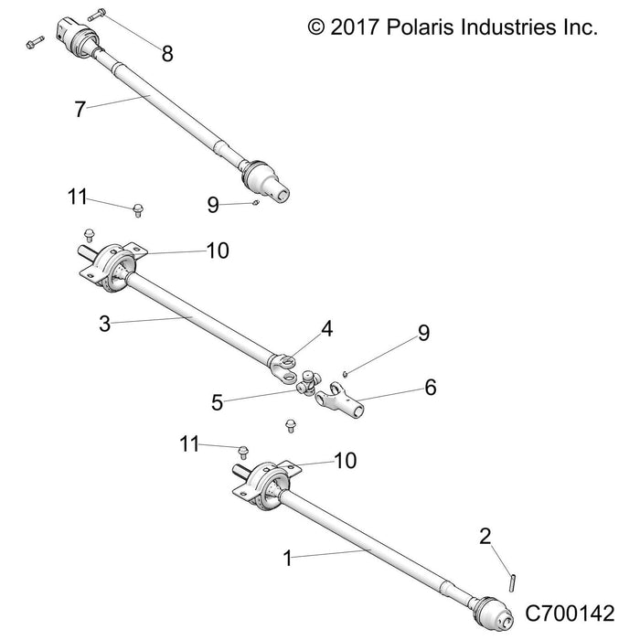 Assembly-Propshaft,Mid by Polaris