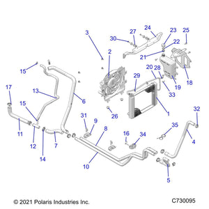 Assembly-Radiator by Polaris 1241476 OEM Hardware P1241476 Off Road Express