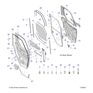 Assembly-Regulator,Crank Window,Lh by Polaris 2638420 OEM Hardware P2638420 Off Road Express