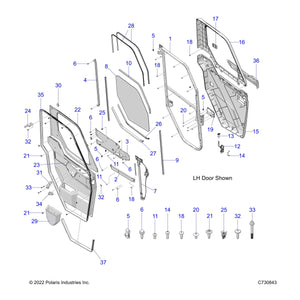 Assembly-Regulator,Crank Window,Right by Polaris 2638421 OEM Hardware P2638421 Off Road Express