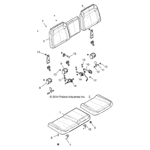 Assembly-Seat,40,Btm,Blk,D.Marsh by Polaris 2685602 OEM Hardware P2685602 Off Road Express