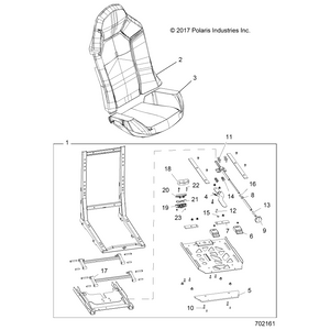 Assembly-Seat Adjuster Gen,Blk by Polaris 1023695-458 OEM Hardware P1023695-458 Off Road Express Drop Ship