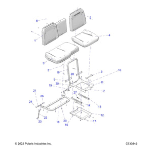 Assembly-Seat,Back,40,Black by Polaris 2691811 OEM Hardware P2691811 Off Road Express