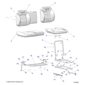 Assembly-Seat,Back,40,Black by Polaris 2692500 OEM Hardware P2692500 Off Road Express