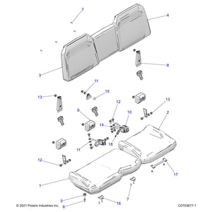 Assembly-Seat,Back,40,Blk/Blk by Polaris 2689491 OEM Hardware P2689491 Off Road Express