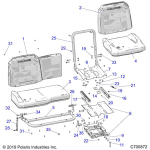 Assembly-Seat,Back,40,Blk by Polaris 2687921-070 OEM Hardware P2687921-070 Off Road Express