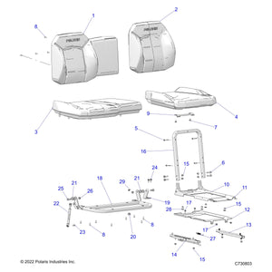 Assembly-Seat,Back,60,Black by Polaris 2692496 OEM Hardware P2692496 Off Road Express