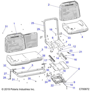 Assembly-Seat,Back,60,Blk by Polaris 2687919-070 OEM Hardware P2687919-070 Off Road Express