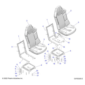 Assembly-Seat Back,Blk/Beechw,Gyst by Polaris 2691979 OEM Hardware P2691979 Off Road Express