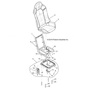 Assembly-Seat,Back,Blk/Org/Org St by Polaris 2687452 OEM Hardware P2687452 Off Road Express