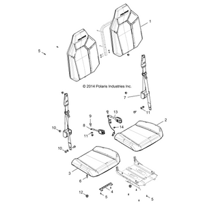 Assembly-Seat Back,Blk Wv,Slvr,Stx by Polaris 2686358 OEM Hardware P2686358 Off Road Express Drop Ship