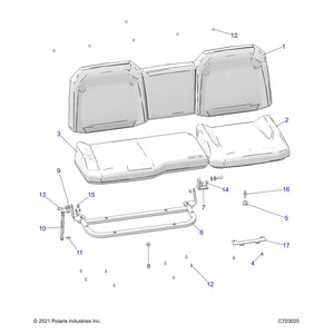 Assembly-Seat,Back,Full,Black by Polaris 2692604 OEM Hardware P2692604 Off Road Express