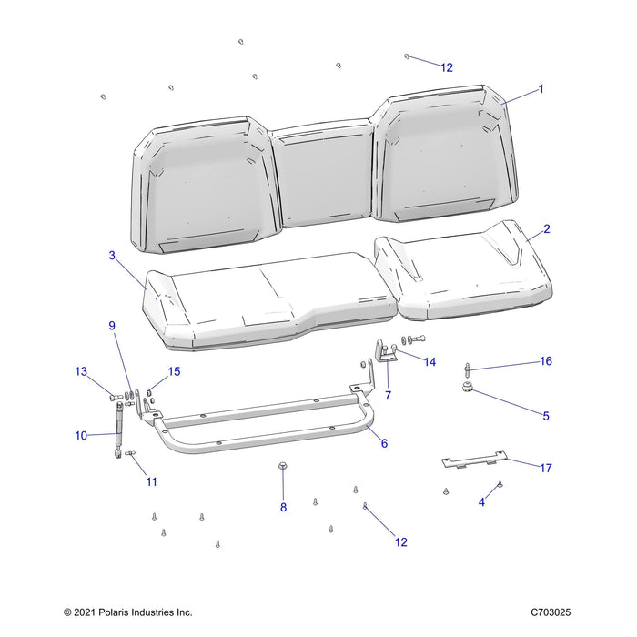 Assembly-Seat,Back,Full,Black by Polaris