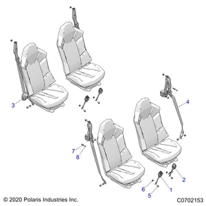 Assembly-Seat Belt,3Pt by Polaris 2635981 OEM Hardware P2635981 Off Road Express