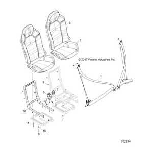 Assembly-Seat Belt,3Pt by Polaris 2636439 OEM Hardware P2636439 Off Road Express