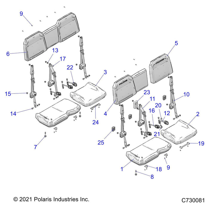 Assembly-Seat Belt,3Pt,Center by Polaris