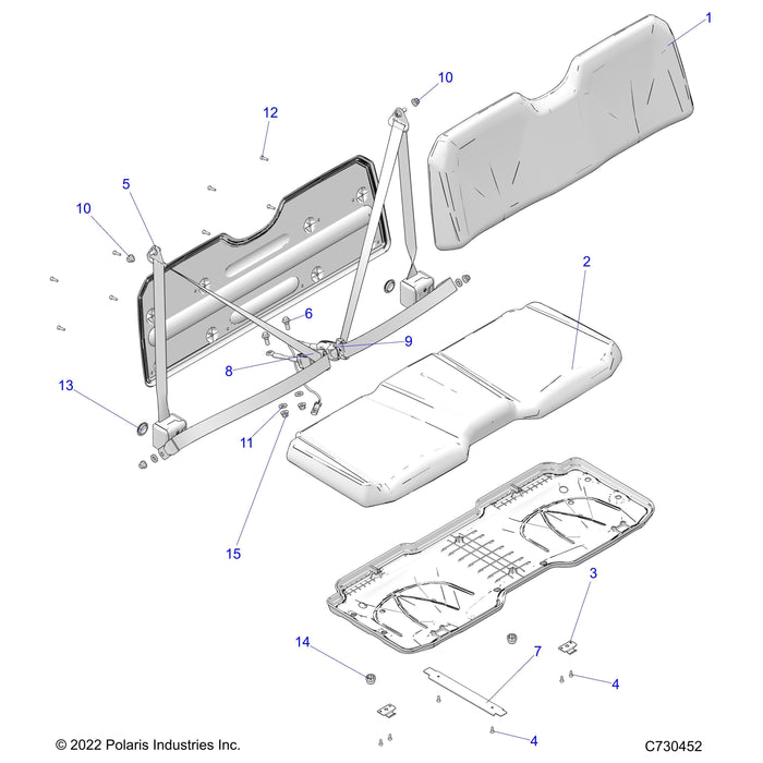 Assembly-Seat Belt,3Pt W/Pl D-Loop by Polaris