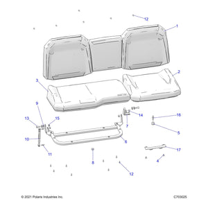 Assembly-Seat,Btm,40,Black by Polaris 2691809 OEM Hardware P2691809 Off Road Express