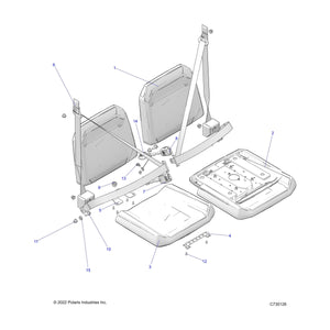 Assembly-Seat,Btm,40,Blk by Polaris 2687940-070 OEM Hardware P2687940-070 Off Road Express