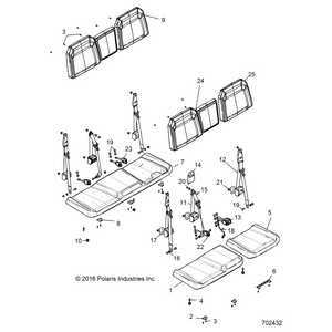 Assembly-Seat,Btm,40,Blk/Dk.Marc by Polaris 2687912 OEM Hardware P2687912 Off Road Express