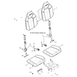 Assembly-Seat,Btm 40,Blk,Nso Ii,Stx by Polaris 2685838 OEM Hardware P2685838 Off Road Express