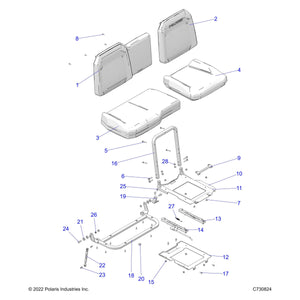 Assembly-Seat,Btm,40,Flip,Ppc,Ds by Polaris 2692281 OEM Hardware P2692281 Off Road Express