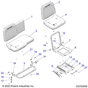 Assembly-Seat,Btm,40,Flip,Ppc,Ds by Polaris 2692568 OEM Hardware P2692568 Off Road Express