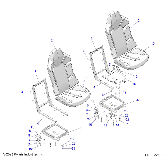 Assembly-Seat Btm,Blk/Beechw,Gy St by Polaris