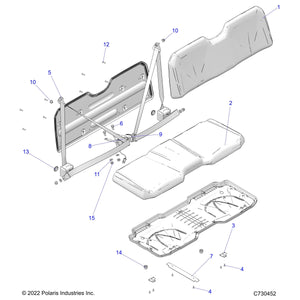 Assembly-Seat,Btm,Blk by Polaris 2690299-070 OEM Hardware P2690299-070 Off Road Express