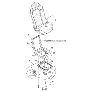 Assembly-Seat,Btm,Blk/Org/Org St by Polaris 2687455 OEM Hardware P2687455 Off Road Express