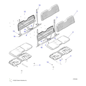 Assembly-Seat,Rngr,Back,Black by Polaris 2691712 OEM Hardware P2691712 Off Road Express Drop Ship