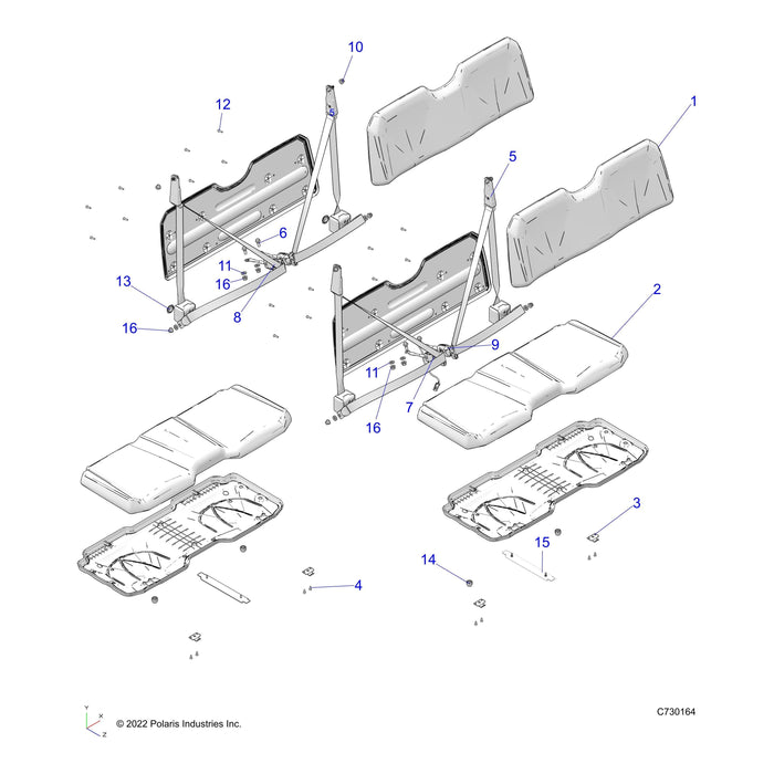 Assembly-Seat,Rngr,Back,Black by Polaris