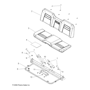 Assembly-Seat,Rngr,Back,Blk/D.Steel by Polaris 2684255 OEM Hardware P2684255 Off Road Express Drop Ship